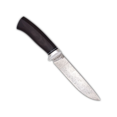 Нож из белого дамаска Лапшина №4. Рукоять граб, алюминий